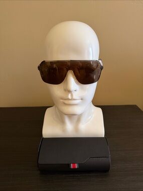 Carrera Men’s Shield Sunglasses Brown Lens Transparent Frame